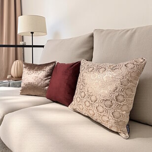 Velvet Kastanje Kussenhoes | 45x45 cm | Polyester