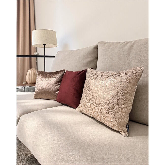 Velvet Kastanien Kissenbezug | 45x45 cm | Polyester