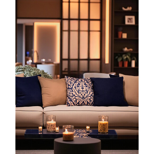 Coco Blauw Kussenhoes | 45x45 cm | Corduroy/Polyester