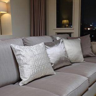 Velvet Zilver Kussenhoes | 45x45 cm | Polyester