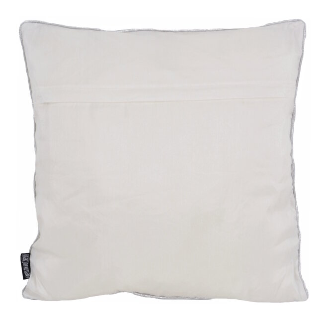 Sierkussen Oona White / Silver | 45 x 45 cm | Polyester
