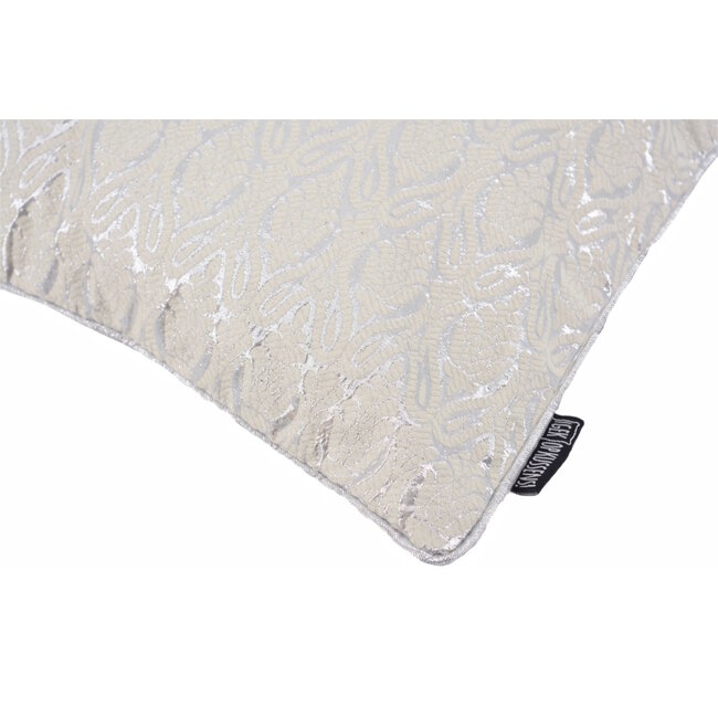 Oona White / Silver | 45 x 45 cm | Kussenhoes | Polyester