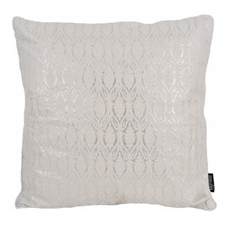 Gek op kussens! Oona White/Silver Kissenbezug | 45x45 cm | Polyester