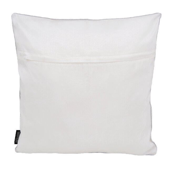 Nura White/Silver Kissenbezug | 45x45 cm | Polyester