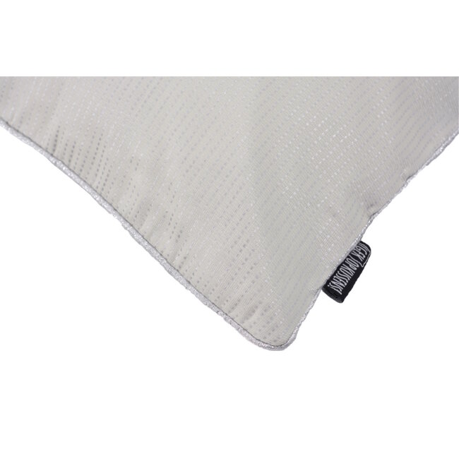 Nura White / Silver | 45 x 45 cm | Kussenhoes | Polyester
