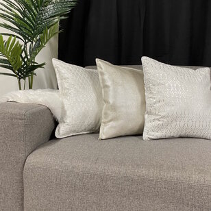 Oona White/Silver Kussenhoes | 45x45 cm | Polyester