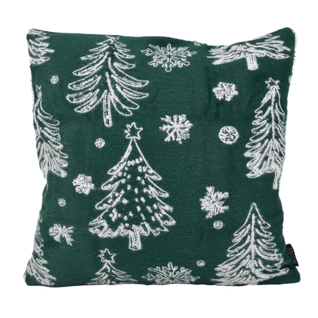 Sierkussen Frosty Forest Groen | 45 x 45 cm | Polyester