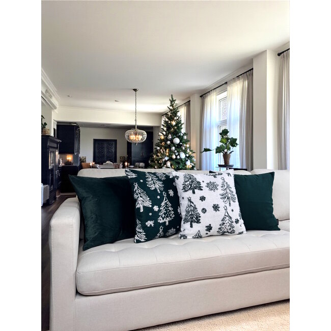 Sierkussen Frosty Forest Wit | 45 x 45 cm | Polyester