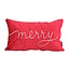 Sierkussen Velvet Merry Rood | 30 x 50 cm | Fluweel/Polyester