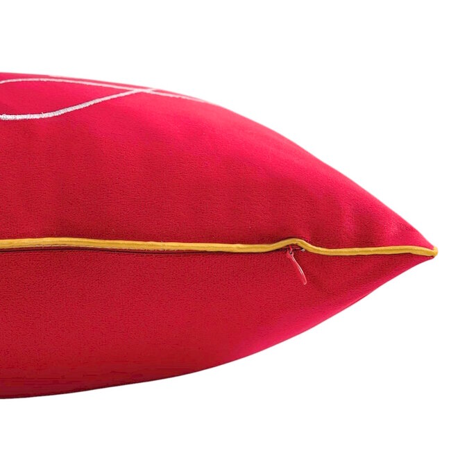 Sierkussen Velvet Merry Rood | 30 x 50 cm | Fluweel/Polyester
