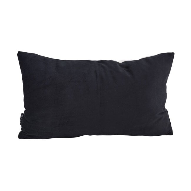 Velvet Swirl Schwarz/Weiß Kissenbezug | 30x50 cm | Polyester