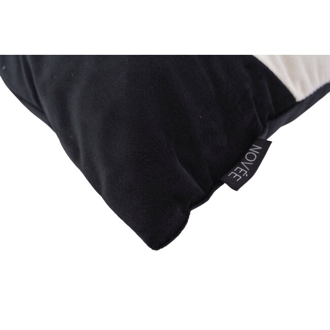 Velvet Swirl Zwart/Wit Kussenhoes | 30x50 cm | Polyester