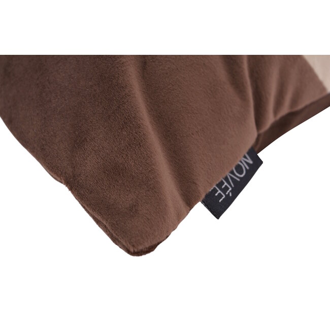 Velvet Swirl Beige/Braun Kissenbezug | 30x50 cm | Polyester