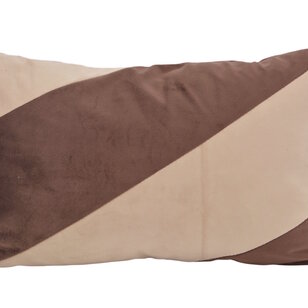 Velvet Swirl Beige/Braun Kissenbezug | 30x50 cm | Polyester