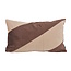 NOVÉE Velvet Swirl Beige/Bruin Kussenhoes | 30x50 cm | Polyester