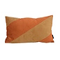 Velvet Swirl Goudbruin/Terracotta Kussenhoes | 30x50 cm | Polyester
