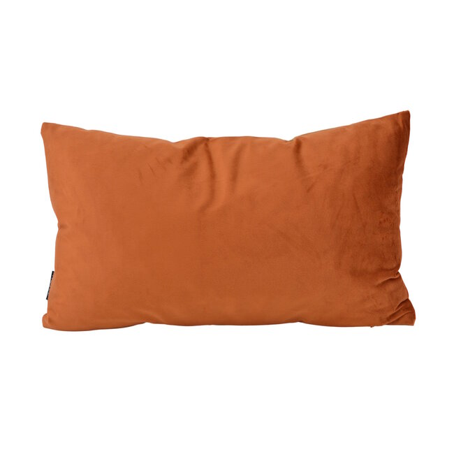 Velvet Swirl Goudbruin/Terracotta Kussenhoes | 30x50 cm | Polyester