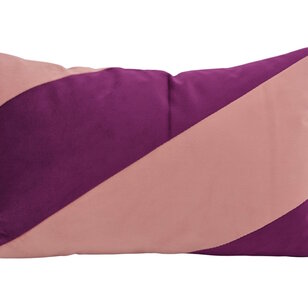 Velvet Swirl Oudroze/Aubergine Kussenhoes | 30x50 cm | Polyester