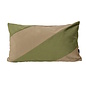 Velvet Swirl Olijfgroen/Taupe Kussenhoes | 30x50 cm | Polyester