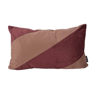 NOVÉE Velvet Swirl Kastanien/Mokka Kissenbezug | 30x50 cm | Polyester