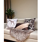 Velvet Swirl Beige/Bruin Kussenhoes | 30x50 cm | Polyester