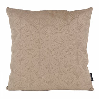 NOVÉE Velvet Shell Taupe Kussenhoes | 45x45 cm | Velvet/Polyester