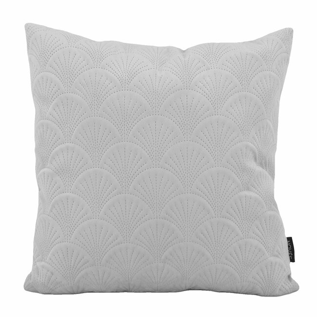 Sierkussen Velvet Shell Zilvergrijs | 45 x 45 cm | Velvet / Polyester