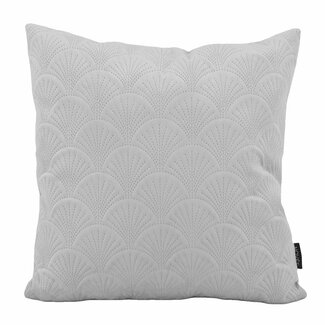 NOVÉE Velvet Shell Zilvergrijs | 45 x 45 cm | Kussenhoes | Velvet / Polyester