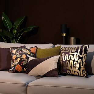 Sierkussen Velvet Swirl Beige/Bruin | 30 x 50 cm | Polyester