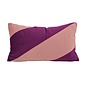 Sierkussen Velvet Swirl Oudroze/Aubergine | 30 x 50 cm | Polyester