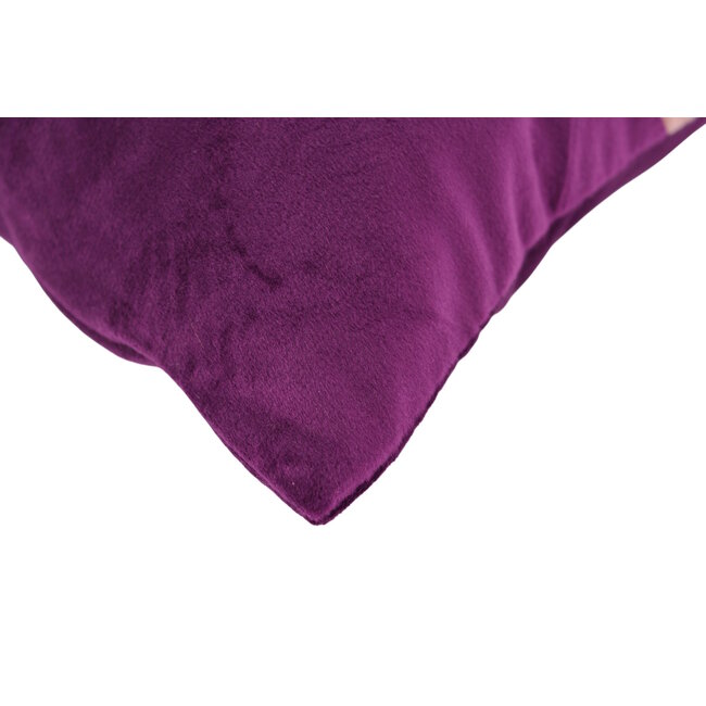 Sierkussen Velvet Swirl Oudroze / Aubergine | 30 x 50 cm | Polyester