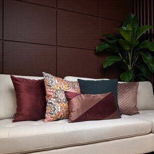 Velvet Swirl Kastanje/Mokka Kussenhoes | 30x50 cm | Polyester
