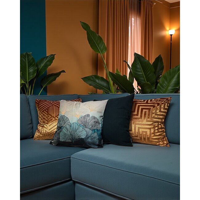 Velvet Gold Metallic #2 | 45 x 45 cm | Kussenhoes | Polyester