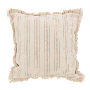 Yuna Stripe Beige Kissenbezug | 45x45 cm | Baumwolle/Leinen