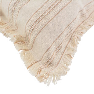 Yuna Stripe Beige Kissenbezug | 45x45 cm | Baumwolle/Leinen