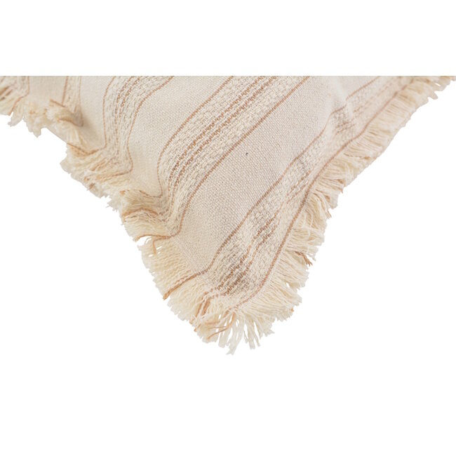 Yuna Stripe Beige | 45 x 45 cm | Kussenhoes | Katoen/Linnen