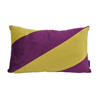 NOVÉE Velvet Swirl Pistache/Aubergine Kussenhoes | 30x50 cm | Polyester
