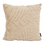 Furry Leaves Beige Kissenbezug | 45x45 cm | Polyester