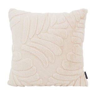 Furry Leaves Ecru Kussenhoes | 45x45 cm | Polyester