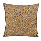 Jacquard Leopard Gold/Brown Kussenhoes | 45x45 cm | Polyester