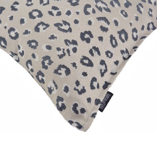Jacquard Leopard Silver Kissenbezug | 45x45 cm | Polyester