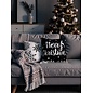 Zwart - Wit Kerst #3 Kussenhoes | 45x45 cm | Katoen/Polyester