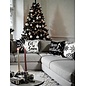 Zwart - Wit Kerst #4 Kussenhoes | 45x45 cm | Katoen/Polyester