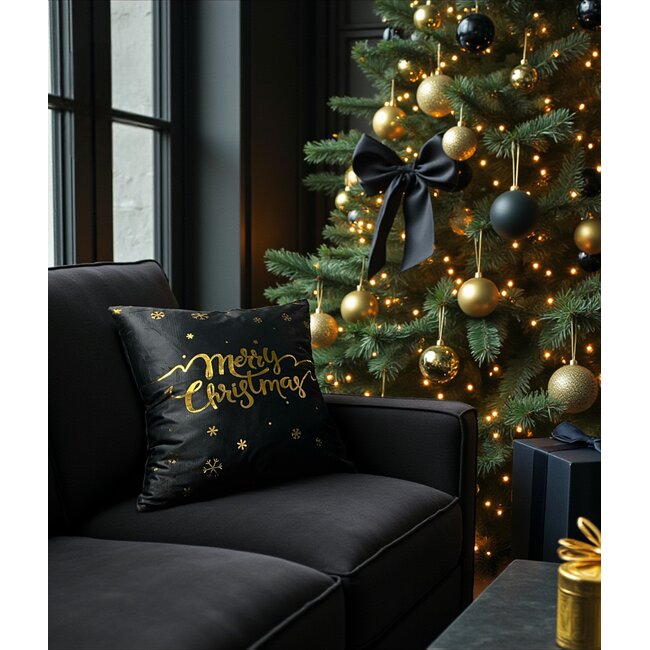 Merry Christmas Kussenhoes | 45x45 cm | Katoen/Polyester