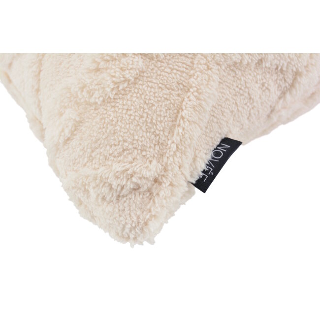 Furry Cross Crème | 45 x 45 cm | Kussenhoes | Polyester