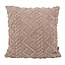 NOVÉE Furry Cross Taupe Kissenbezug | 45x45 cm | Polyester