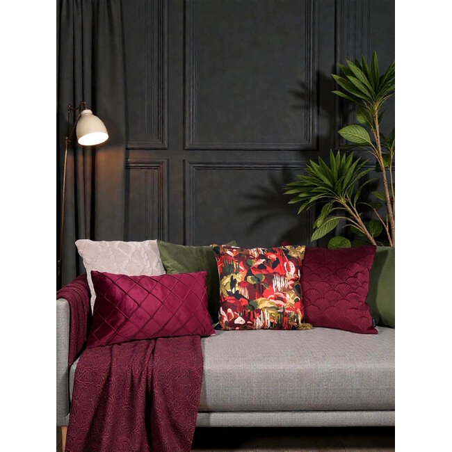 Furry Cross Beige Kissenbezug | 45x45 cm | Polyester