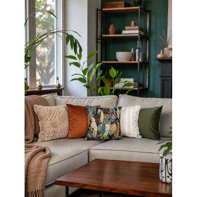 Velvet Shell Terracotta Kissenbezug | 45x45 cm | Samt/Polyester