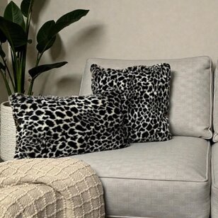 Hairy Leopard Cream Kussenhoes | 45x45 cm | Polyester