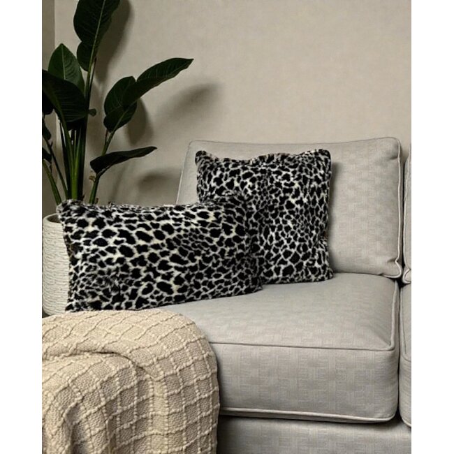 Hairy Leopard Cream Kussenhoes | 45x45 cm | Polyester